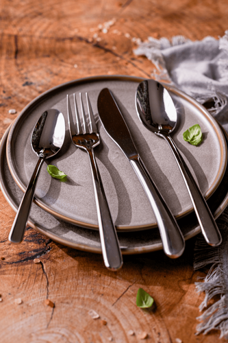 Zestaw sztućców srebrnych 24 szt Japońska stal 18/10 SUS304 Połysk na Arena.pl