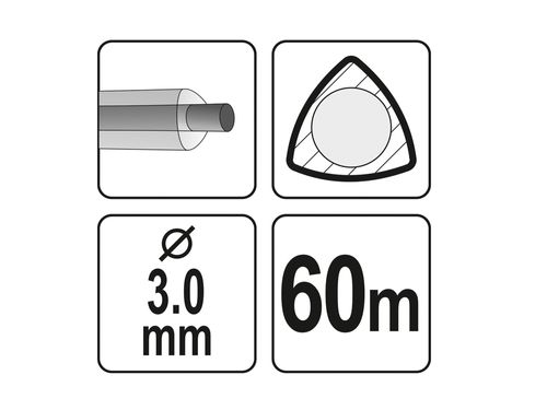 ŻYŁKA TNĄCA DO KOS I PODKASZAREK 3 MM 60 MB 89475 TRÓJKĄT Z RDZENIEM na Arena.pl