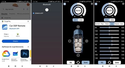 Wzmacniacz dźwięku 4x50W 10 kanałów DSP do radia z android Bluetooth na Arena.pl