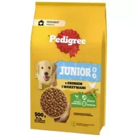 PEDIGREE JUNIOR DRÓB WARZYWA 500G SUCHY PIES