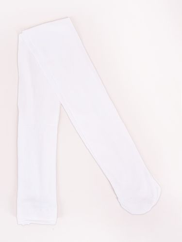 Rajstopy mikrofibra 30DEN białe komunijne wzór kwiaty 128-134 na Arena.pl