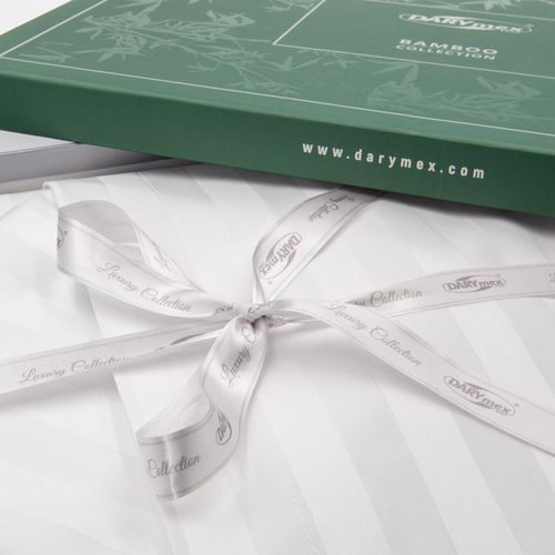 Pościel satyna bambusowo-bawełniana STRIPE GREY 180x200 szara na Arena.pl