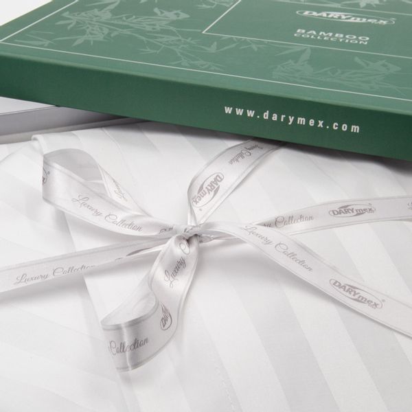 Pościel satyna bambusowo-bawełniana STRIPE GREY 180x200 szara zdjęcie 9