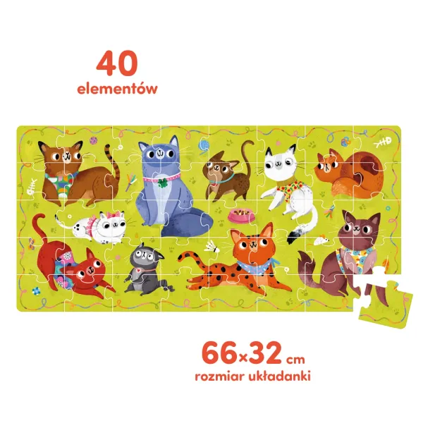 Puzzle 40 elementów. CzuCzu. Miau Kotki zdjęcie 2