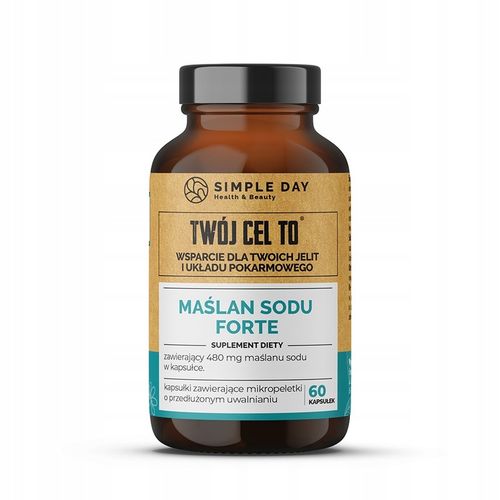 MAŚLAN SODU 80% FORTE 960mg KWAS MASŁOWY 768mg VEGE NA JELITA WRZODY na Arena.pl