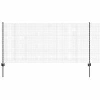 Ogrodzenie z słupkami Szary 1 x 50 m Stal