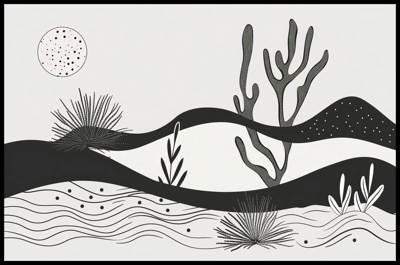 Plakat 91,5x60cm Ogród przy Nocy zdjęcie 2