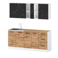 Kuchnia Rest 2.0m Pojemna Nowoczesna Mała Biały San Sebastian Dąb Wotan