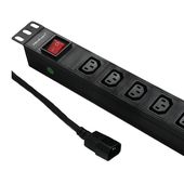 2X Listwa antyprzeciążeniowa do szafy RACK 19" 1