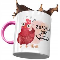 Kubek Różowy Śmieszny Zgadnij Co? Prezent Z Nadrukiem Ze Zdjęciem