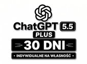 CHATGPT 5.5 PLUS PRYWATNY DOSTĘP JEDEN UŻYTKOWNIK - 30 DNI DOSTĘP DO MAILA