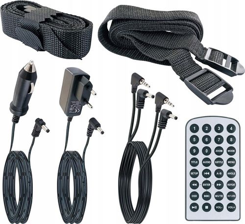 SCHWAIGER przenośny odtwarzacz DVD 2 ekrany USB SD pilot stojak samochodowy na Arena.pl