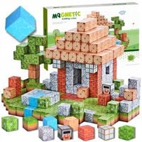 KLOCKI MAGNETYCZNE KOSTKI 3D KONSTRUKCYJNE SZEŚCIANY Zestaw XXL ŚWIAT 312el