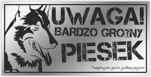 UWAGA PIES tabliczka informacyjna grawer Labrador na Arena.pl