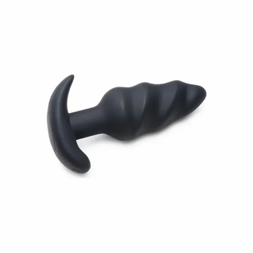 Vibrating Silicone Swirl Butt Plug with Remote Control Xr Brands na Arena.pl