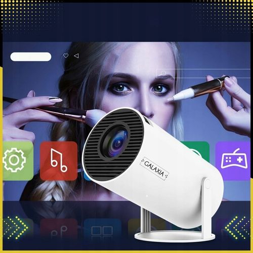 PROJEKTOR RZUTNIK MINI PRZENOŚNY ANDROID LED WIFI FULL HD SMART TV na Arena.pl