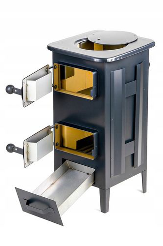 Piec piecyk koza kominek 7cegieł szamotowy ogrzewacz do domu garażu SOLIDNY na Arena.pl