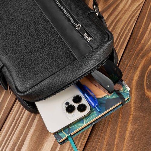 saszetka męska skórzana na ramię listonoszka męska czarna abruzzo abr-04 na Arena.pl