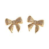 kolczyki kokardki z kryształkami aria princess collection (p25/nut/09au)