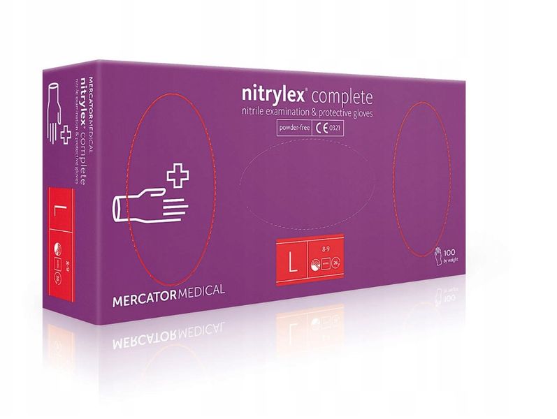 Rękawice nitrylowe nitrylex complete L 100 szt zdjęcie 1