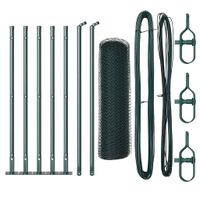 Ogrodzenie z słupkami Zielony 0,5 x 10 m Stal pokryta PCV