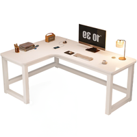 BIURKO NAROŻNE GAMINGOWE KOMPUTEROWE DUŻE NOWOCZESNE BIAŁE LOFT 120 CM