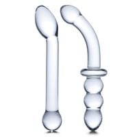 zestaw dwóch szklanych dild g-spot pleasure s dildo set 2 pcs glas