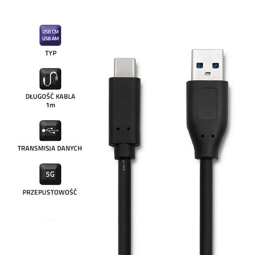 Qoltec Kabel USB 3.1 typ C męski | USB 3.0 A męski | 1.2m na Arena.pl