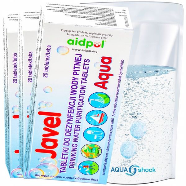 TABLETKI DO UZDATNIANIA WODY JAVEL AQUA 60L tabl zdjęcie 1