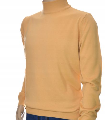 Sweter kaszmirowy półgolf męski z kaszmiru i wełny merynosów ze stójką XL na Arena.pl