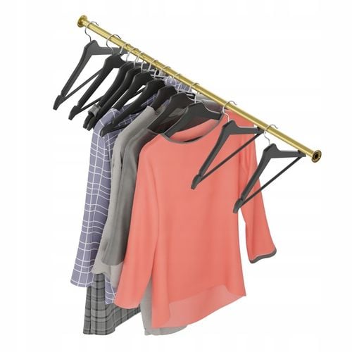 DRĄŻEK NA UBRANIA DO SZAFY 2X UCHWYTY DO GARDEROBY Fi 25MM 100 cm na Arena.pl