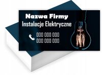 Wizytówki firmowe GOTOWY PROJEKT GRATIS 200 sztuk INSTALACJE ELEKTRYCZNE