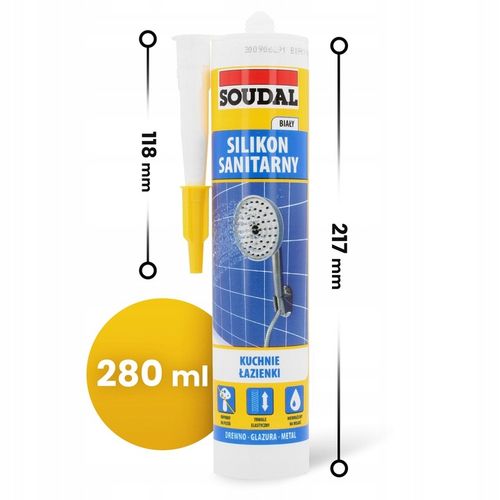 Silikon Sanitarny BIAŁY Łazienki WC Kuchni Płytek Elastyczny Grzybobójczy na Arena.pl