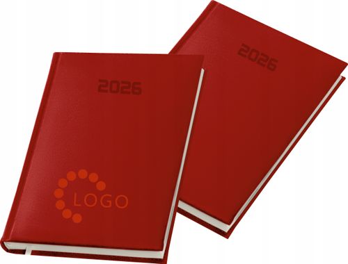 FIRMOWY KALENDARZ Z LOGO A4 2026 książkowy tygodniowy z grawerem 25 sztuk na Arena.pl