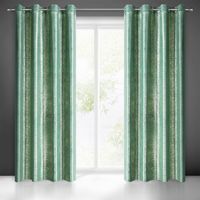 Zasłona gotowa na przelotkach MABEL 140x250 Eurofirany ciemnozielona