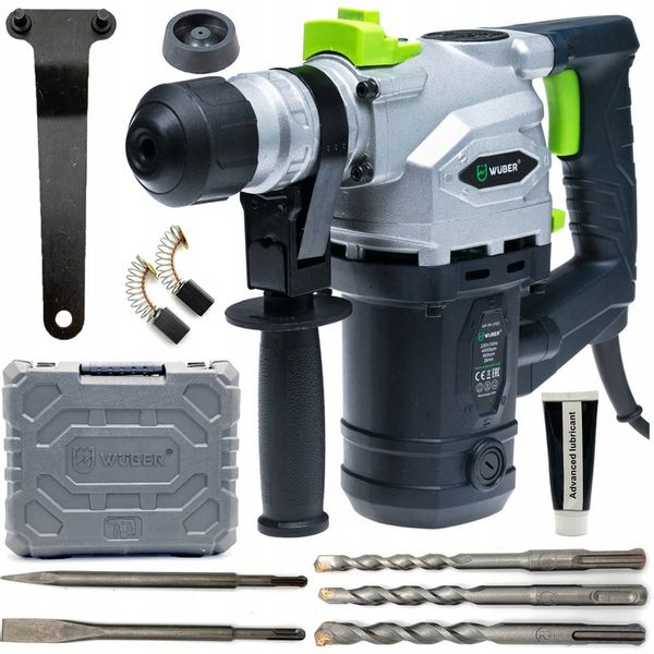MŁOTOWIERTARKA MŁOT UDAROWY SDS+ WUBER 2100W WALIZKA ZESTAW zdjęcie 1