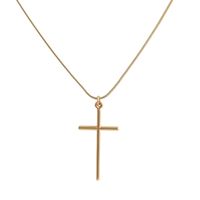 naszyjnik żmijka z krzyżem 55 cm (c22/men/48/1au)