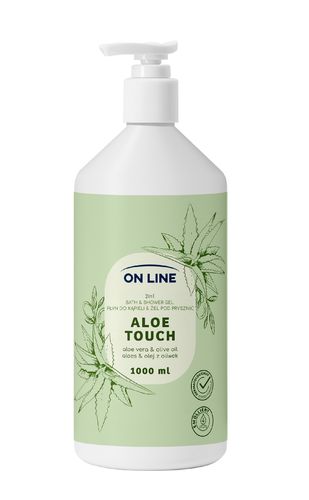 ON LINE Płyn do kąpieli i żel pod prysznic 2w1 Aloe Touch 1000 ml na Arena.pl