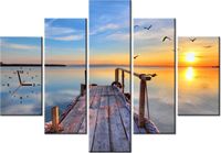 105CM 150CM ZEGAR 5 ELEM DREWNIANY POMOST DRUK OBRAZ