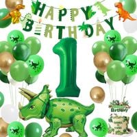 Dekoracje Urodzinowe Balony Girlanda dla Chłopca Dinozaury 61 Elementów