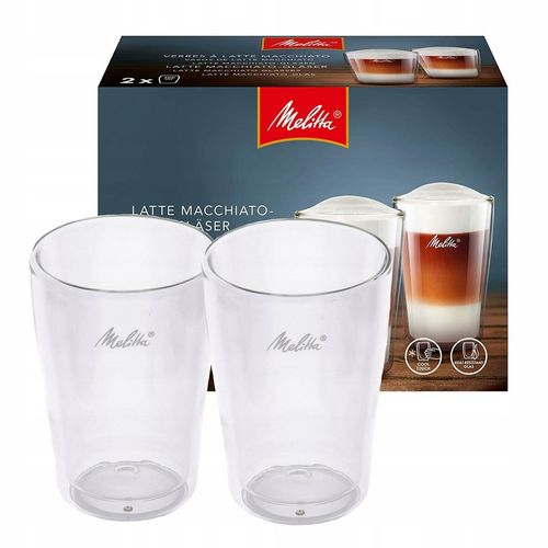 MELITTA szklanki termiczne do kawy cappuccino 2x 300ml, para, 2szt, kawa na Arena.pl