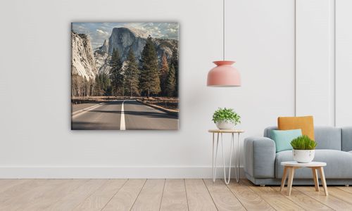 OBRAZ NA PŁÓTNIE 017 Droga pod górami 60x60cm na Arena.pl