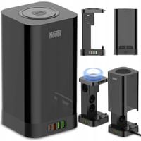 Stacja zasilająca Newell GaN Power 8w1 ładowarka indukcyjna 4xUSB PD 30W