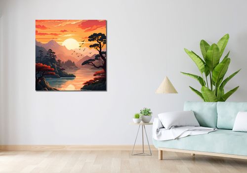 Obraz 90x90cm Złoty Zachód na Arena.pl