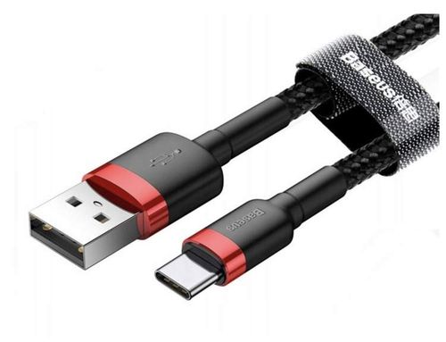 Kabel Baseus Kevlar USB do Type-C, 2A, 2 metry, czerwono - czarny na Arena.pl