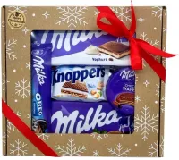 Dzień babci dziadka Słodycze Milka Zestaw Box Na prezent urodziny imieniny