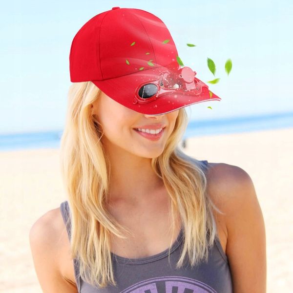 CZAPKA Z DASZKIEM Z WIATRACZKIEM SOLARNYM CHŁODZĄCA ZASILANA SŁOŃCEM zdjęcie 4