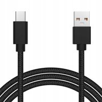 KABEL PRZEWÓD USB 2.0 USB-C 1m QUICK CHARGE SZYBKIE ŁADOWANIE PLECIONKA