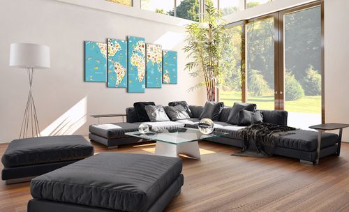 Obraz Na Płótnie - Mapa Kontynent - 160X85 Cm - Ea160X85-3106 na Arena.pl