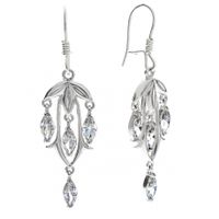 SREBRNE WISZĄCE KOLCZYKI NA BIGLU PRÓBA SREBRA 925